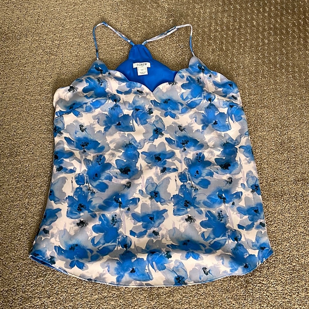 EUC J. Crew Factory Scalloped Tank, size 00